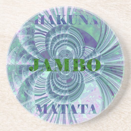 Aurora Matata Art Print Zandsteen Onderzetter (Voorkant)