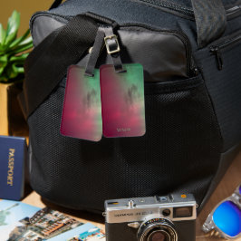 Aurora met sterren en initiaal monogram bagagelabe bagagelabel