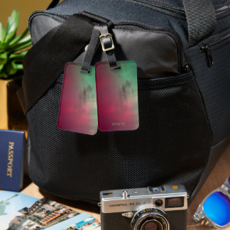 Aurora met sterren en initiaal monogram bagagelabe bagagelabel