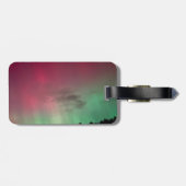 Aurora met sterren en initiaal monogram bagagelabe bagagelabel (Achterkant horizontaal)