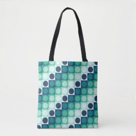 Aurora Mist Polka Grid Tote Bag