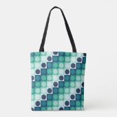 Aurora Mist Polka Grid Tote Bag (Achterkant)