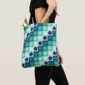 Aurora Mist Polka Grid Tote Bag (Dichtbij)