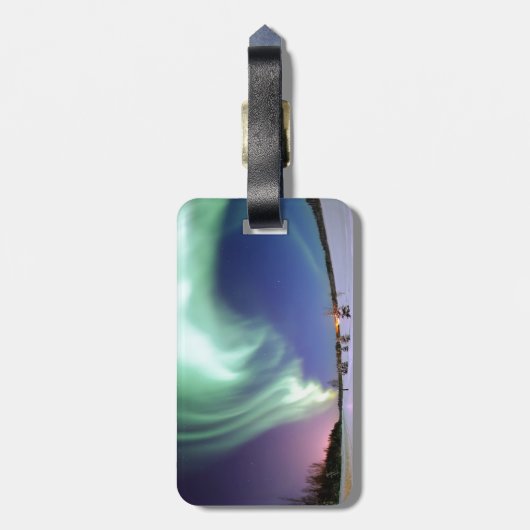 Aurora - Mooie noordelijke lichten Bagagelabel (Achterkant verticaal)