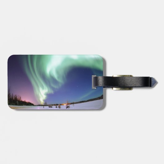 Aurora - Mooie noordelijke lichten Bagagelabel (Achterkant horizontaal)