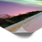 Aurora - Mooie noordelijke lichten Poster (Hoek)