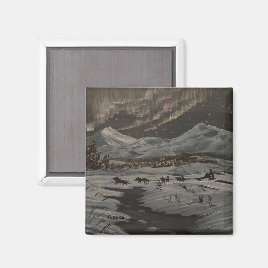 Aurora Mushing Magnet (Voorkant / Achterkant)