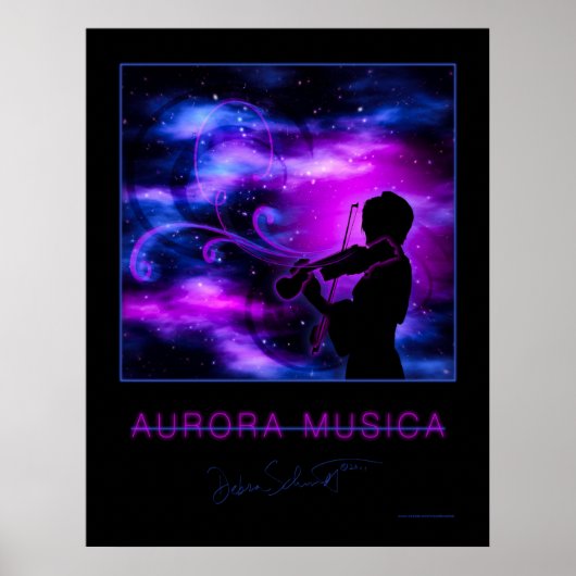 Aurora Musica Violinist Poster (Voorkant)