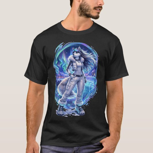 aurora nacht - husky t-shirt (Voorkant)