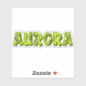 Aurora Name Kiwi Design Aufkleber Sticker (Vel)