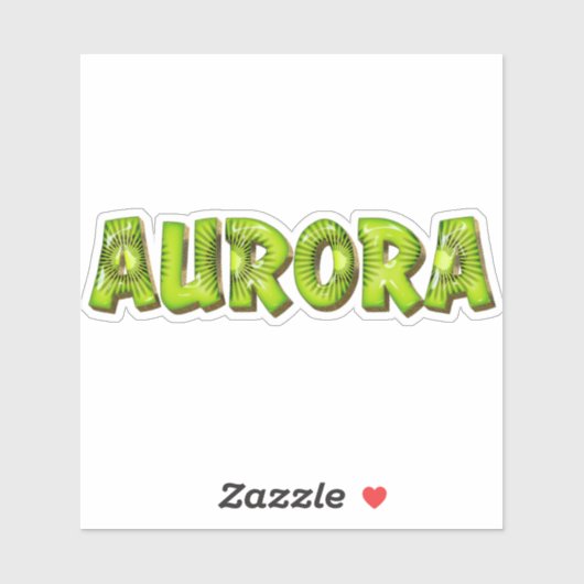 Aurora Name Kiwi Design Aufkleber Sticker (Vel)