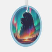 Aurora Newfoundland-hondenornament  Glas Ornament (Voorkant Rechts)