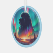 Aurora Newfoundland-hondenornament  Glas Ornament (Voorkant links)
