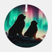 Aurora Newfoundlands Circle Ornament (Achterkant)