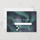 Aurora Noorderlicht bruiloft RSVP Kaartje (Voorkant)