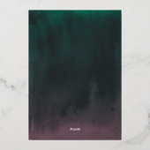 Aurora | Noorderlicht Folie Save the Date Kaart (Achterkant)