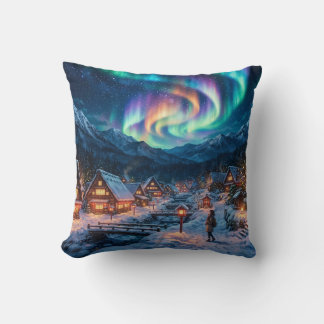 Aurora Noorderlicht Winterdorp Worpdek Kussen