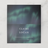 Aurora Northern Lights Wedding Plaatskaartje (Buitenkant ongevouwen)