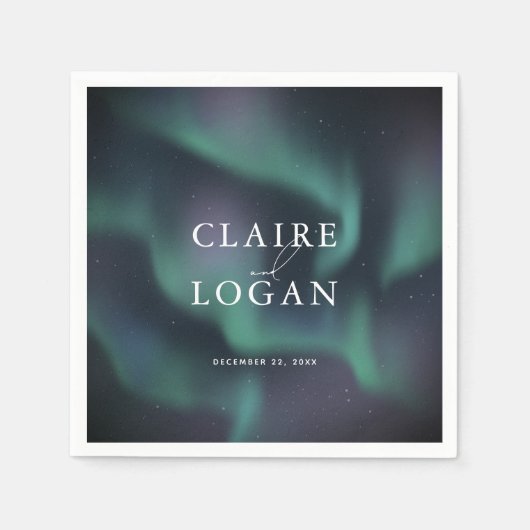 Aurora Northern Lights Wedding Servet (Voorkant)