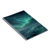 Aurora Ocean Glow Green Night Sky Notitieboek (Rechterzijde)
