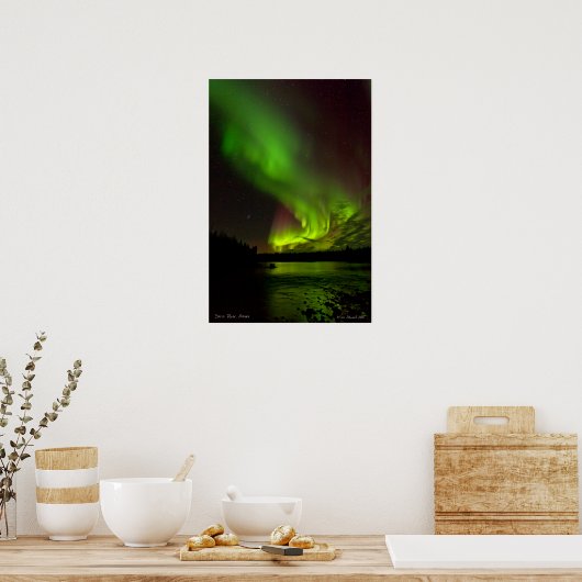 Aurora over de Salcha Poster (Keuken)