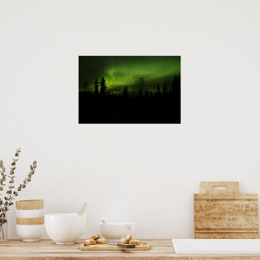 Aurora over Denali-druk Poster (Keuken)