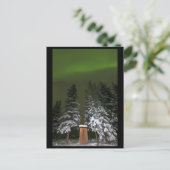 Aurora over het buitenhuis briefkaart (Staand voorkant)