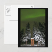 Aurora over het buitenhuis briefkaart (Voorkant / Achterkant)