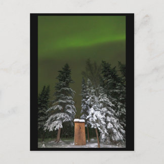 Aurora over het buitenhuis briefkaart