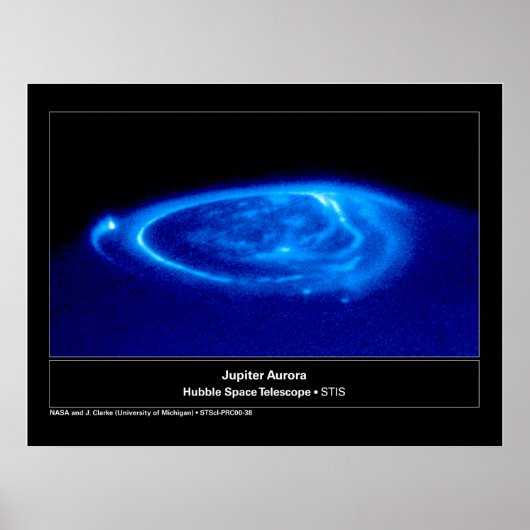 Aurora over Jupiter Hubble Telescope Poster (Voorkant)
