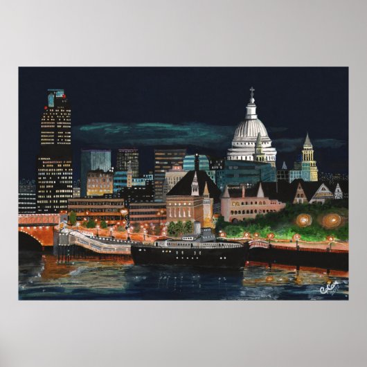 Aurora over Londen Poster (Voorkant)