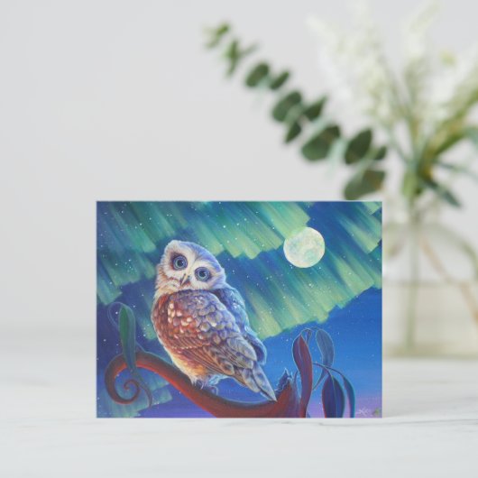 Aurora Owl Briefkaart (Staand voorkant)