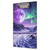 Aurora Peaks – Fantasy Dragon Night Sky Desk Mat Klembord (Links)