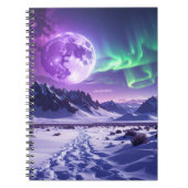 Aurora Peaks – Fantasy Dragon Night Sky Desk Mat Notitieboek (Voorkant)