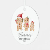 Aurora Personalized Baby's First Christmas Metalen Ornament (Voorkant links)