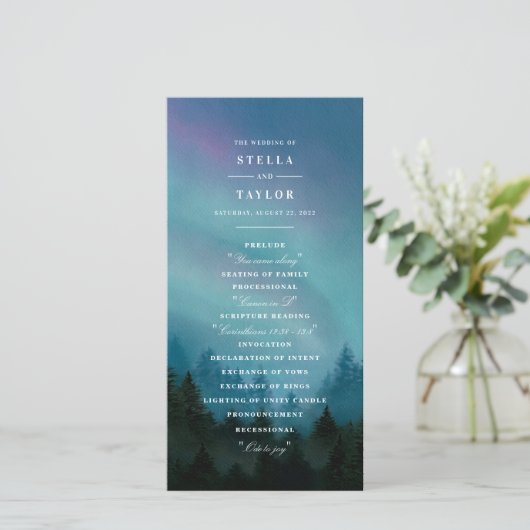 Aurora Program-Kaart Save The Date (Staand voorkant)