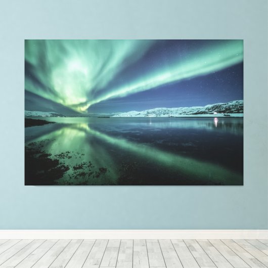 Aurora Reflection Canvas Afdruk (Insitu (Houten vloer))