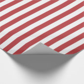 Aurora rood en wit gestreept cadeaupapier (Hoek)