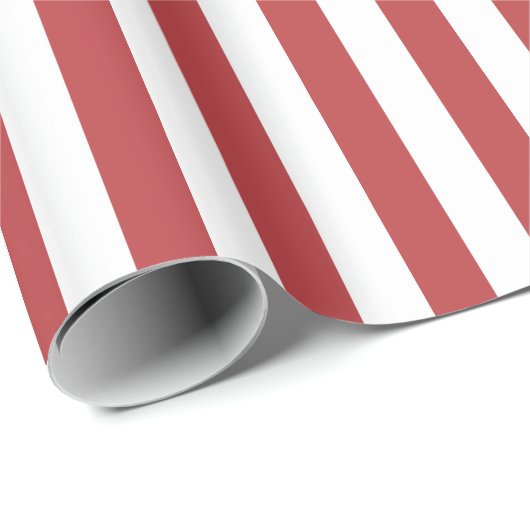 Aurora rood en wit gestreept cadeaupapier (Rol Hoek)