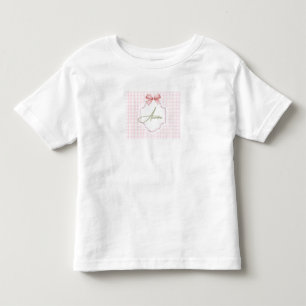 Aurora Roze Strikte Strik en Gingham Print Kinder Shirts