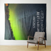 Aurora Script Mr & Mrs Trouw achtergrond banner Wandkleed (In Situ (horizontaal))