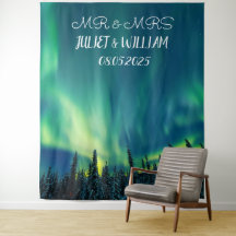Aurora Script Mr & Mrs Trouw Achtergrond banner