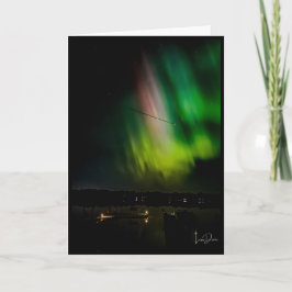 Aurora Serenade bij Minnesota Starry Shore Bedankkaart