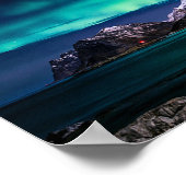 Aurora Sky Lights Snow Mountain Lake Poster (Hoek)