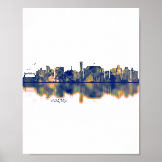 Aurora Skyline Poster (Voorkant)