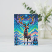 Aurora Stag: Magie in de Nacht Briefkaart (Staand voorkant)