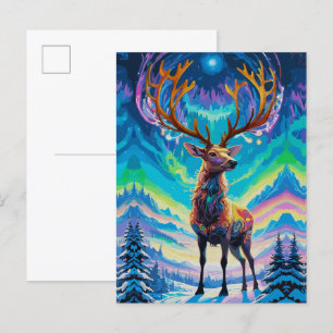 Aurora Stag: Magie in de Nacht Briefkaart