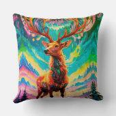 Aurora Stag: Magie in de Nacht Kussen (Achterkant)