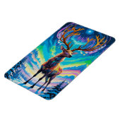 Aurora Stag: Magie in de Nacht Magneet (Linkerzijde)