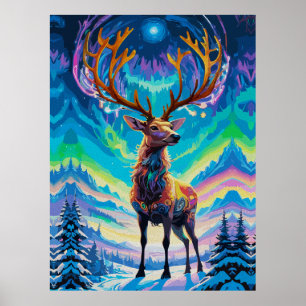 Aurora Stag: Magie in de Nacht Poster